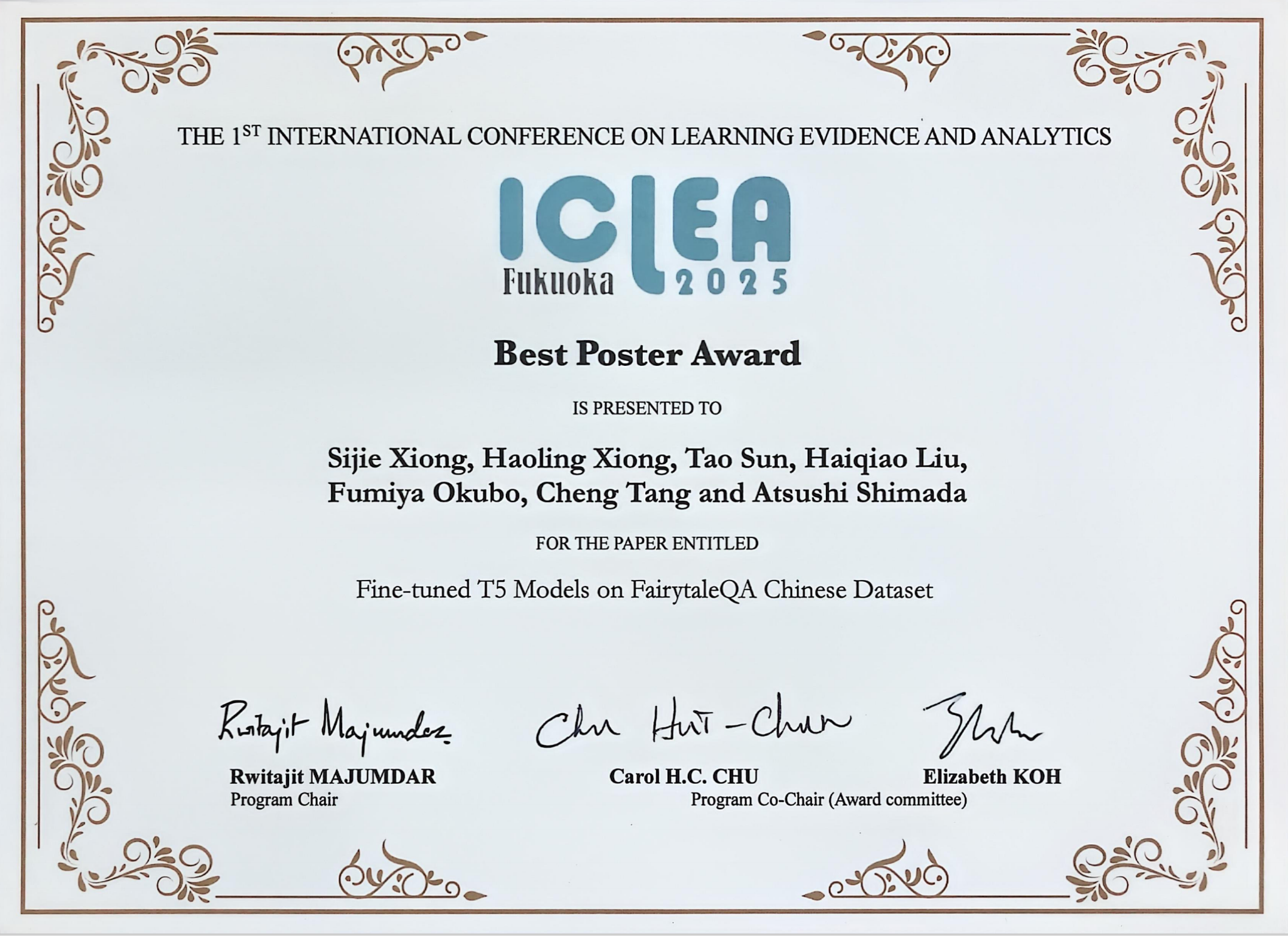 ICLEA Best Poster Award