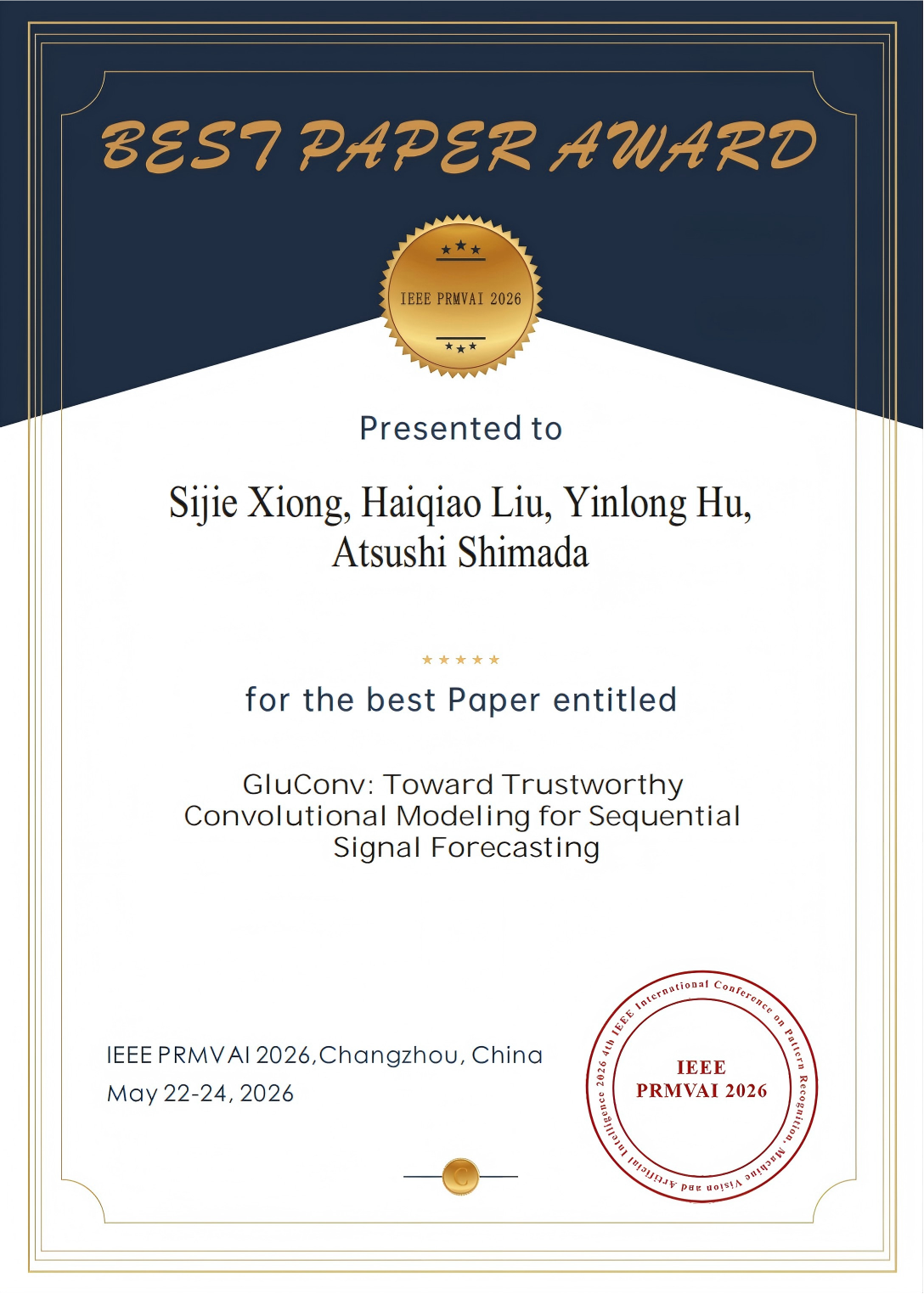 Best Paper Award